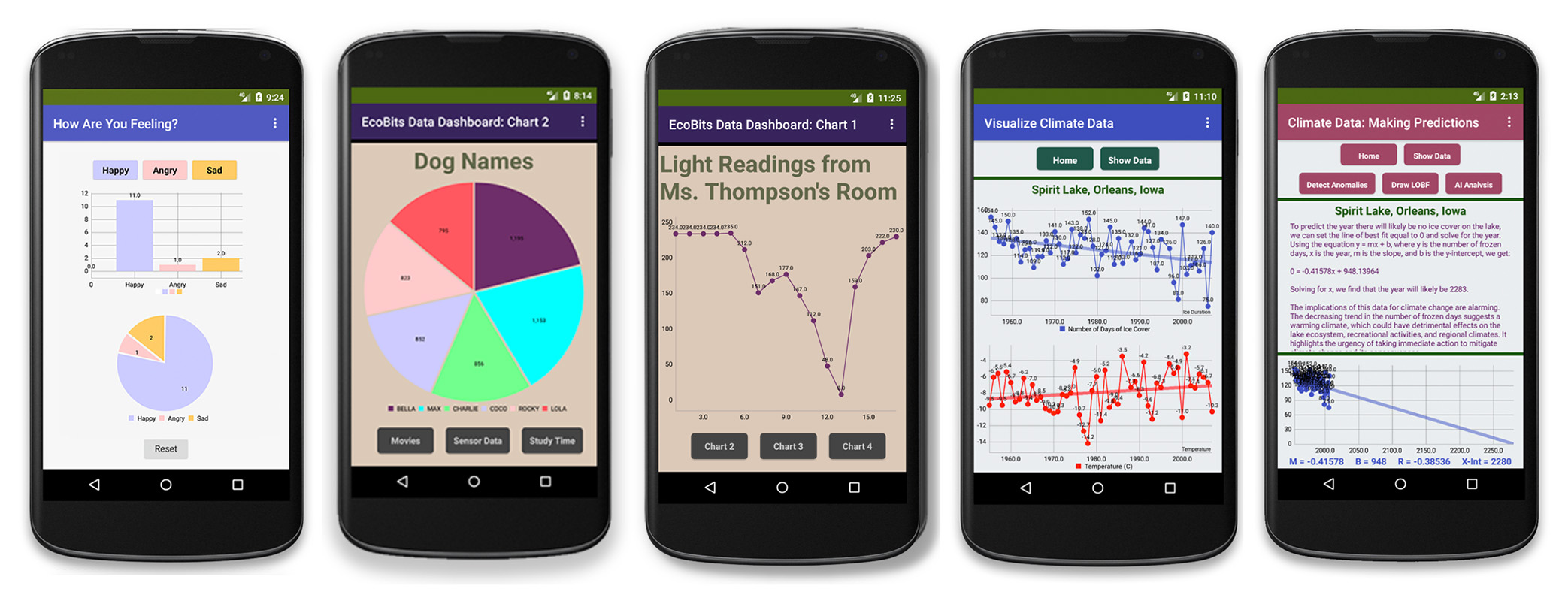 App Inventor can help you create apps to do surveys, collect sensor data, and analyze spreadsheet data.