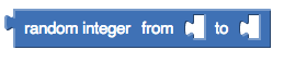 App Inventor's random integer block