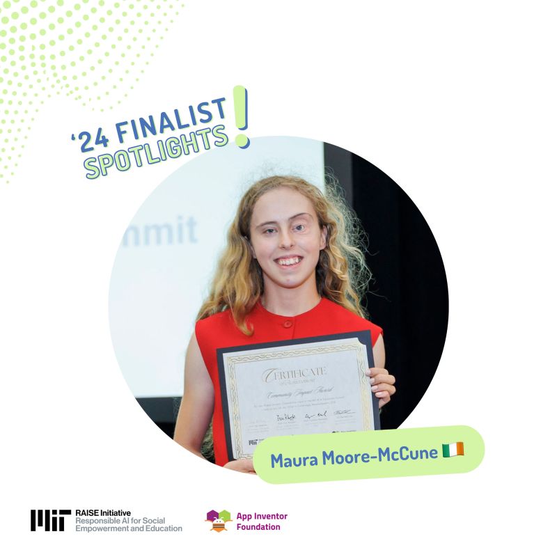 Maura Moore-McCune with her certificate