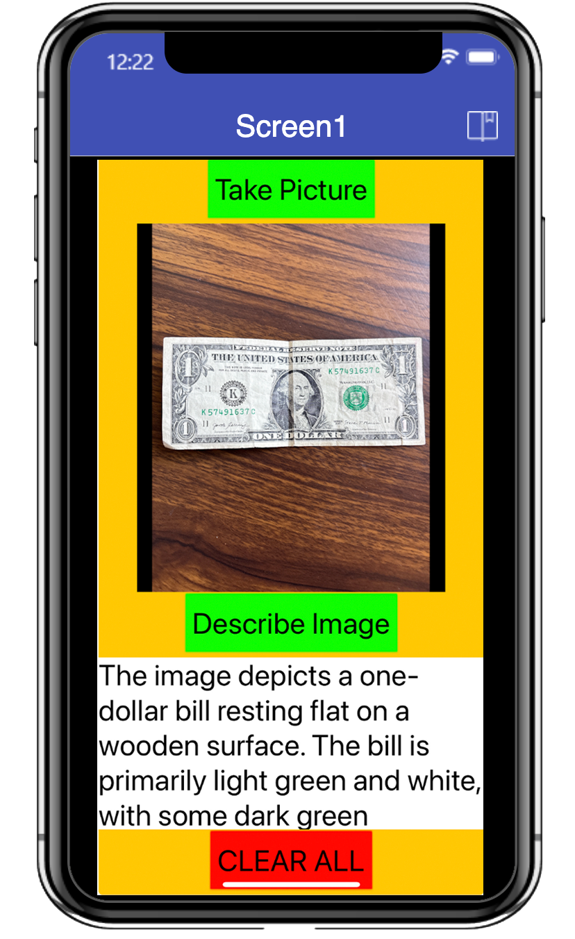 Gen AI Vision Aid app