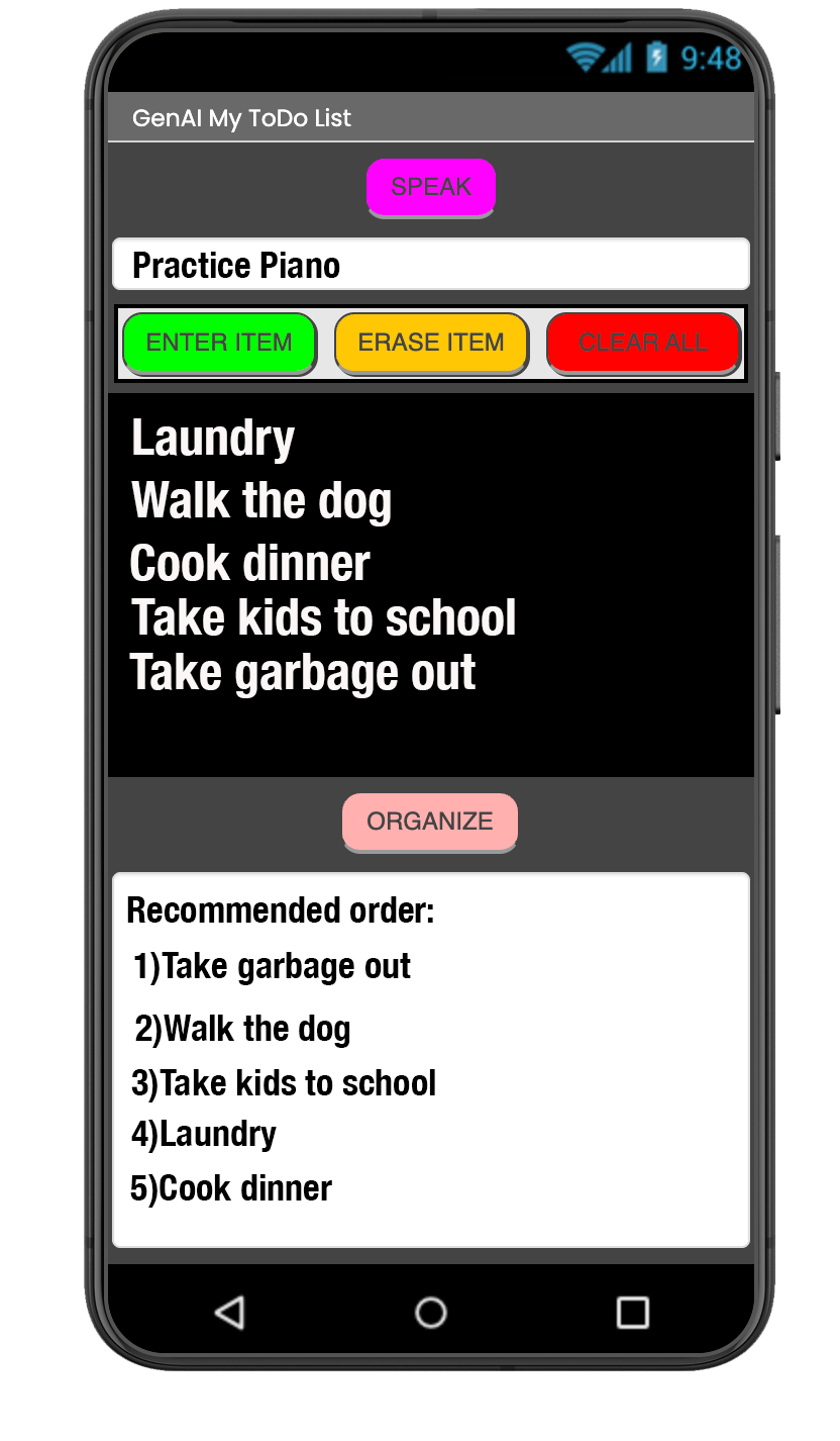 Gen AI ToDo List app
