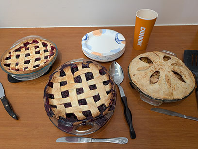 Evan's pies for the Pi Day