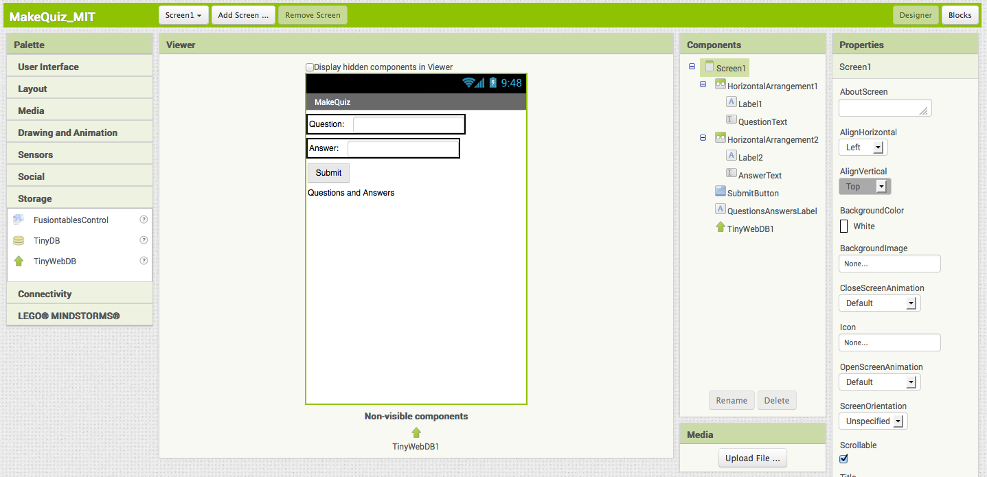 Makequiz And Takequiz For App Inventor 2