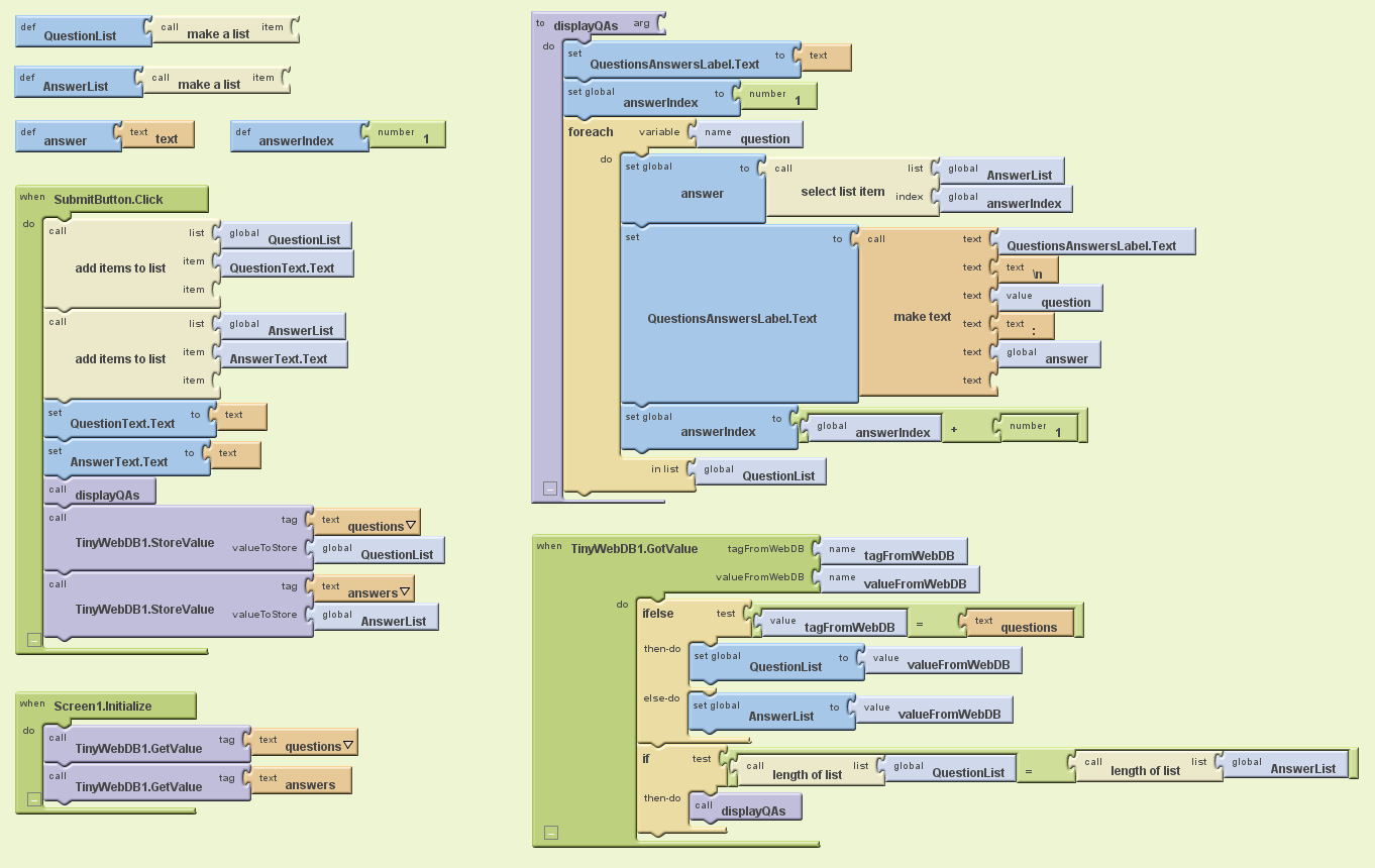 Makequiz And Takequiz For App Inventor 2