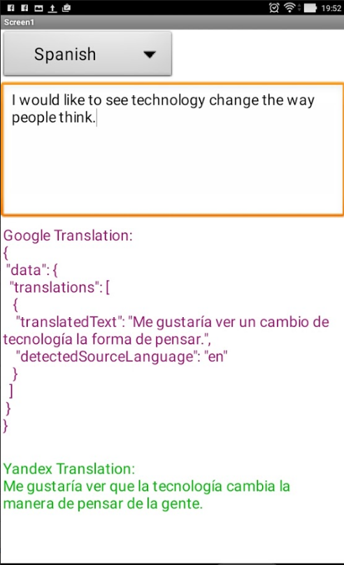 Comparison between the GUI of Google Translate before (left) and after